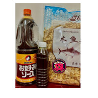 [Hàng Sẵn] COMBO Cá bào Katsuobushi+ xốt Okonomi (TAKOYAKI) (Cá 100G+ Xốt 400G)