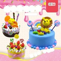 [Hàng sẵn] Đồ chơi làm bánh kem từ đất sét, đất nặn siêu nhẹ tự khô. DIY trang trí bánh kem.