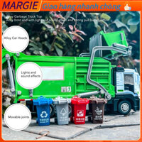 [Hàng Sẵn] Đồ chơi xe chở rác có thùng đựng 4 chạy bằng ma sát Mô hình MARGIE
