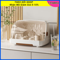 [Hàng Sẵn] Giá úp ly, cốc, bình sữa Có Nắp Đậy Chống Bụi - Khay Úp Cốc Ráo Nước Đa Năng【Utah054】