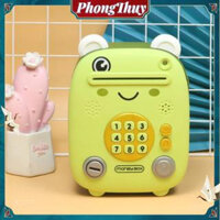 [Hàng Sẵn] Két Đựng tiền mini cho bé - Hộp Tiết Kiệm Điện Tử Mini Có khóa Mật Mã Có Nhạc Và Đèn Vui Nhộn【PhongThuy】