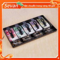 [Hàng Sẫn] Két Tiền Thu Ngân, Két Thu Ngân, ngăn kéo đựng tiền nhiều ngăn kẹp cao cấp Sevan