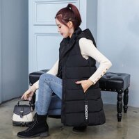 HÀNG SẴN KHO Áo khoác phao nữ sát nách hàng nhập cao cấp - Đen,2XL