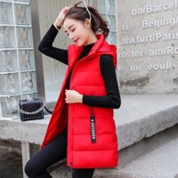 HÀNG SẴN KHO Áo khoác phao nữ sát nách hàng nhập cao cấp - Đỏ tươi,L