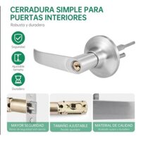 [Hàng Sẵn] Khoá tròn tay gạt thẳng cứng cáp - Khóa tay nắm cửa 30-50mm cho phòng tắm-YoYo
