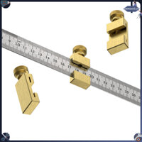 [Hàng Sẵn] Khối Định Vị Thước Thép bằng đồng thau Công cụ chế biến gỗ cho thợ mộc【Power Helper】