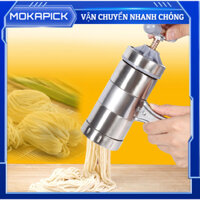 [Hàng Sẫn] Khuôn Máy Ép Làm Bún Tươi, Mỳ Sợi, Mì Nui Mini 5 Đầu Cắt Inox Mokapick