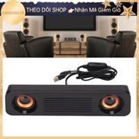 [Hàng Sẵn] Loa có dây để bàn di động HiFi USB Hỗ trợ cắm 3.5mm cho Máy tính TV【Carbon070】