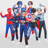 (Hàng Sẵn, Loại Đẹp) Bộ Đồ Hóa Trang Siêu Nhân Halloween , Quần Áo Siêu Anh Hùng Cho Bé