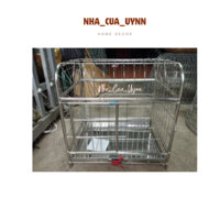 [HÀNG SẴN] Lồng Nuôi Chó, Mèo Bằng Inox Giá Rẻ Đủ Kích Thước