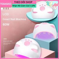 [Hàng Sẵn] Máy hơ sơn gel - Máy hơ làm móng Màn hình LCD USB Hình mèo dễ thương 60W  hẹn giờ Cảm biến tự động【Texas053】