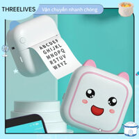 [Hàng Sẵn] Máy In Nhiệt Mini Bluetooth cầm tay không dây, Tài liệu, Phao, Nhãn dán, Ảnh, Tem nhãn Không cần mực THREELIVES