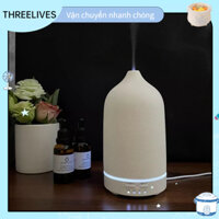 [Hàng Sẵn] Máy Khuếch Tán Tinh Dầu Ceramic Ultrasonic Diffuser, Máy Xông Tinh Dầu Trực Tiếp Không Dùng Nước160ml cho gia đình Khách sạn văn phòng THREELIVES