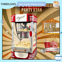 [Hàng Sẵn] Máy làm bắp rang bơ Máy làm bỏng ngô mini cầm tay Dễ sử dụng Hoàn toàn tự động Điện nổ nhanh 320W dành cho thương mại THREELIVES