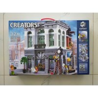 [HÀNG SẴN] Mô hình đồ chơi lắp ráp Leji - 99013 - Lego 10251 - Brick Bank - Ngân hàng Brick - Lego creator