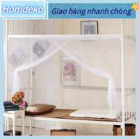 [Hàng Sẵn] Mùng dây tuyn hoa, Màn tuyn hoa dầy dặn, Mùng ngủ có cửa và không cửa chống muỗi cao cấp đủ kích thước, 4 góc Lưới trắng Homdeko O.