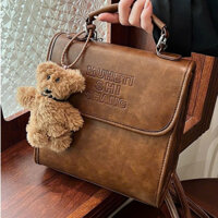 [Hàng sẵn QC] Balo da thời trang, túi đeo chéo nắp gập nổi bật phong cách Hàn Quốc SL198