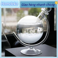 [Hàng Sẵn] Quả cầu tuyết trong suốt decor trang trí bàn học, Quả Cầu Nước Hình Dự Báo Thời Tiết Bình Pha Lê Bão Thủy Tinh Trang Trí Nhà Quà Tặng Homdeko G.