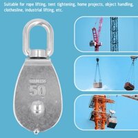 [Hàng Sẫn] Ròng rọc kéo đơn 3pcs 400kg mang mạnh mẽ 360 ° để kéo Helium066