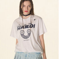 ((hàng Sẵn sàng) mardi street wear t-shirt letters rainbow pure cotton short sleeve t-shirt loose 23 sản phẩm mới starry sky top