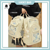 🧸Hàng sẵn sàng❣️ balo đi học đơn giản phong cách retro Sức Chứa Lớn cặp đi học balo nhiều ngăn balo du lịch