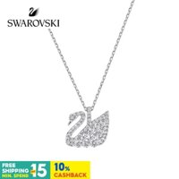 ✨Hàng Sẵn Sàng✨Swarovski Dây Chuyền Mặt Hình Thiên Nga Mắt Ngựa Bạch Kim Thời Trang Cho Nữ