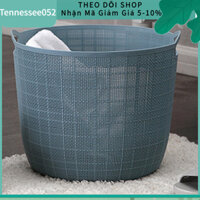 [Hàng Sẵn] Sọt nhựa đựng quần áo - Giỏ đựng đồ giặt bẩn có tay cầm bằng nhựa đa năng dung tích lớn cho phòng tắm【Tennessee052】