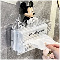 (HÀNG SẴN) Tặng kèm charm thỏ khi mua hộp đựng khăn giấy đính tường sang trọng .