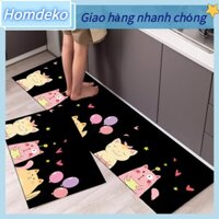 [Hàng Sẵn] Thảm lau chân nhà Bếp chùi chân trải sàn hình thú phòng khách phòng tắm 3d chống trượt cao cấp đế cao su hút nước, 40x60CM 40x120CM Homdeko M.