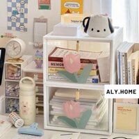 [Hàng Sẵn] Tủ để đồ đa năng để đầu giường đựng quần áo sách vở chăn ga gối đệm đồ ăn cafe cực xinh tặng sticker