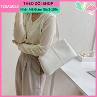 [Hàng Sẵn] Túi Tote Nữ Retro Mềm PU Thời Trang Xách Đeo Vai Cho Văn Phòng Mua Sắm Du Lịch【Texas053】