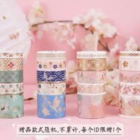 (Hàng sẵn) whashi tape Nhũ vàng Cổ trang 20c