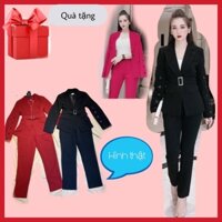 (HÀNG SHOP) Set Vest _Aó Khoác Vest + Quần HOTTREND(CO SAN)