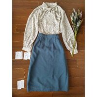 Hàng si- Chân váy công sở màu xanh