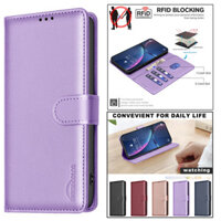 Hàng SpotỐp Điện Thoại Thời Trang Cho Samsung S24 Ultra S24 Plus S24 + S23 Ultra S23 + S23 FE S22 Siêu Vỏ Lật Hộp Túi Rfid Chặn Da
