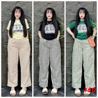 HÀNG TẬN XƯỞNG_CÓ BỎ SỈ _Set đồ nữ ,đồ bộ nữ thời trang áo thun gân tăm quần đũi ống rộng _ Keo coltthing