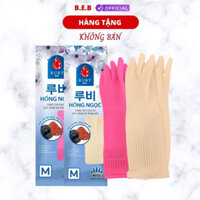 Hàng Tặng Không Bán - Găng Tay Cao Su Tự Nhiên Đất Vàng Và Than Gỗ Hồng Ngọc Không Móc Thương Hiệu BEIGL Size M