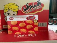 Hàng Thái - Hộp 12 cái bánh Jambon gà xé M&D (Kiện 12 hộp) (Hàng nguyên kiện)