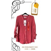 [Hàng Thanh Lý] - Áo FOXCROFT NYC Nữ Đỏ Tay Dài