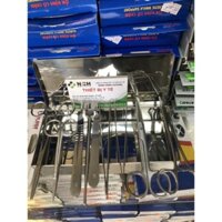 [HÀNG THÉP KHÔNG GỈ] Bộ dụng cụ tiểu phẫu 10 món, bộ dụng cụ phẫu thuật ( Bộ phẫu thuật thực hành) 10 món cơ bản