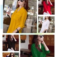 Hàng Thiết Kế - Áo Kiểu Vạt Bầu Form Dài