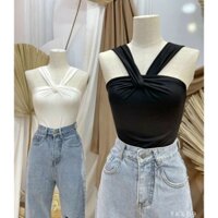 [HÀNG THIẾT KẾ CAO CẤP] ÁO THUN CHÉO CỔ SEXY, SIÊU XINH