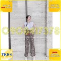 [HÀNG THIẾT KẾ FORM CHUẨN] Set Áo 3 Lỗ Mix Quần Da Beo 2 Màu - HH3