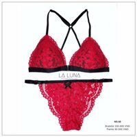 [HÀNG THIẾT KẾ - LADALI] Áo Lót Bralette Ren Đỏ Có Đệm Mút - MS 68