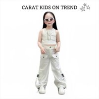 (HÀNG THIẾT KẾ) Set quần túi hộp áo phối khoá cá tính cho bé gái/ set hiphop bé gái