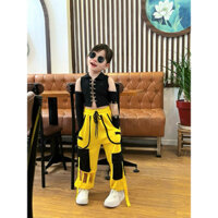 (HÀNG THIẾT KẾ) TB34 Set hiphop phối xích cá tính cho bé gái 7-40kg
