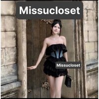 [HÀNG THIẾT KẾ] Váy cúp ngực kèm ren phối đan dây váy cúp tầng phối đan dây đầm đi tiệc váy đi đám cưới váy đan dây,sẵ..