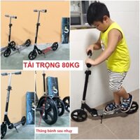 [HÀNG THÙNG ĐẸP]Xe trượt scooter cỡ lớn tải trọng 80kg cho bé từ 6 tuổi trở lên ,xe scooter 2 bánh cho bé