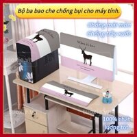 Hàng tồn kho Bao che máy tính dễ thương theo kiểu hoạt hình chống bụi, chống mài mòn và chống trầy xước, nắp máy tính để bàn/nắp thùng máy/nắp bàn phím.