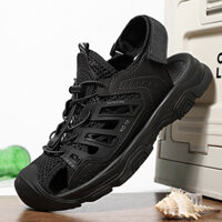 Hàng tồn kho Xăng đan nam mùa hè Dép Đi Bộ Đường Dài Ngoài Trời Xăng đan cỡ lớn Giày lưới thoáng khí mùa hè Giày nam thời trang mát mẻ Giày đi biển Ngoài trời Baotou Giày đi bộ đường dài giày rỗng